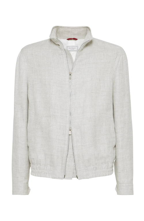 BRUNELLO CUCINELLI BRUNELLO CUCINELLI DIAGONAL TWILL BOMBER JACKET