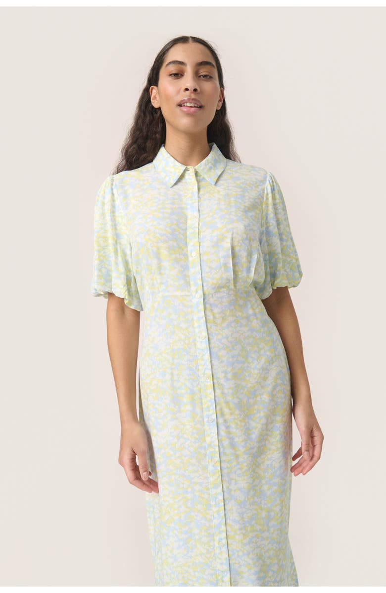 Soaked in Luxury Wynter Midi Half Sleeve Shirt Dress, Alternate, color, Skyway Dizzy Print