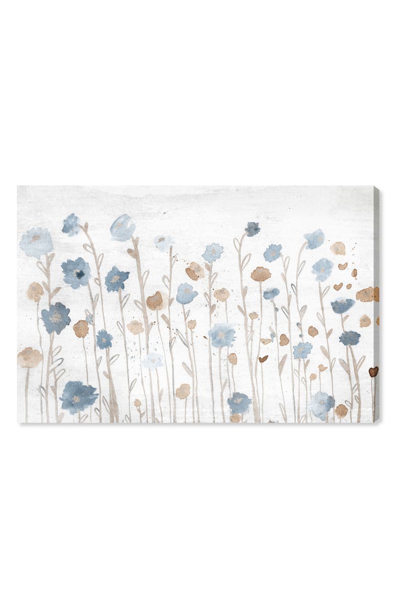 Oliver Gal Beautiful Growth Light Blue Canvas Wall Art, Main, color,