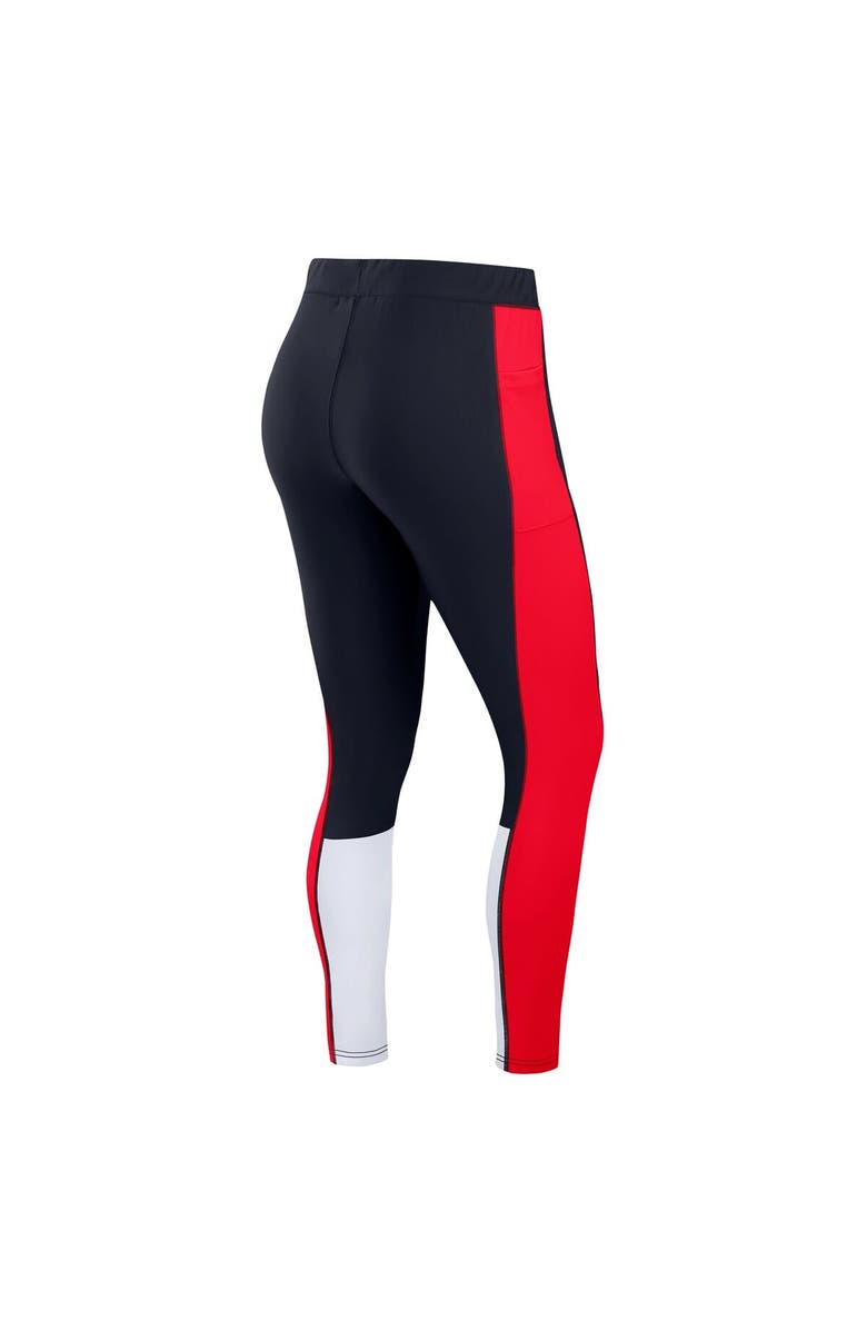 WEAR by Erin Andrews Women's WEAR by Erin Andrews Navy/Red Houston Texans Color-Block Leggings, Alternate, color, 