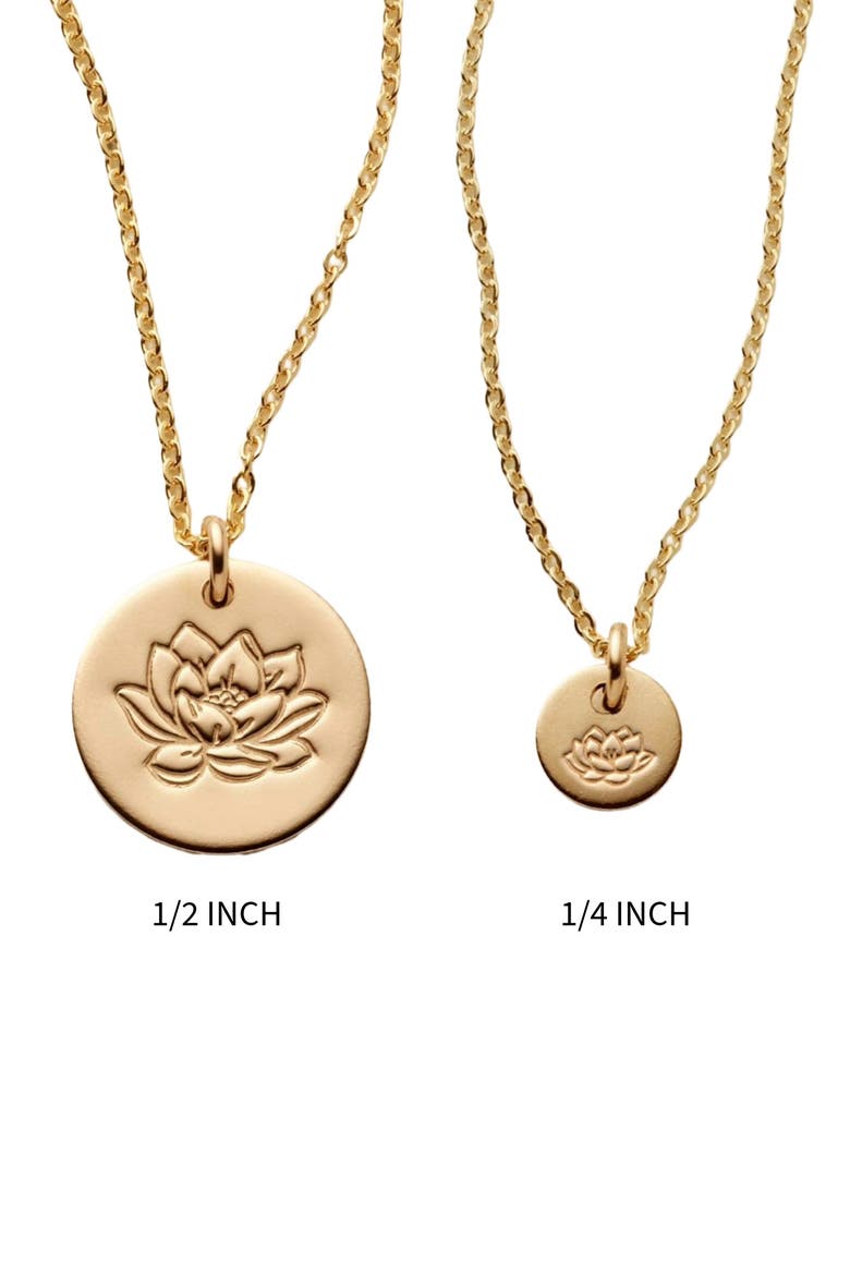 July Birth Flower Necklace, Alternate, color, Gold Filled