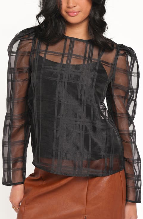 Peony Sheer Long Sleeve Shirt