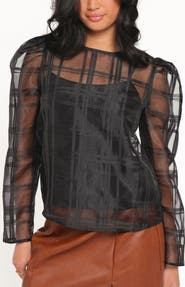Petal & Pup Peony Sheer Long Sleeve Shirt