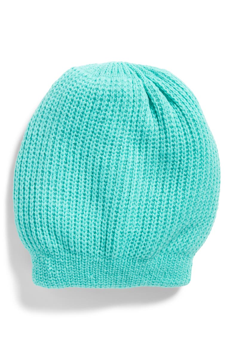 Everyday Slouchy Beanie, Main, color, TURQUOISE