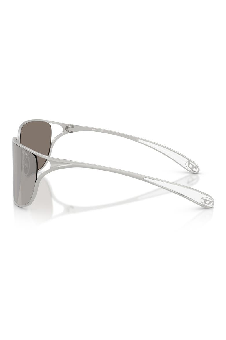 61mm Pillow Sunglasses, Alternate, color, SILVER / IVORY MIRROR SILVER
