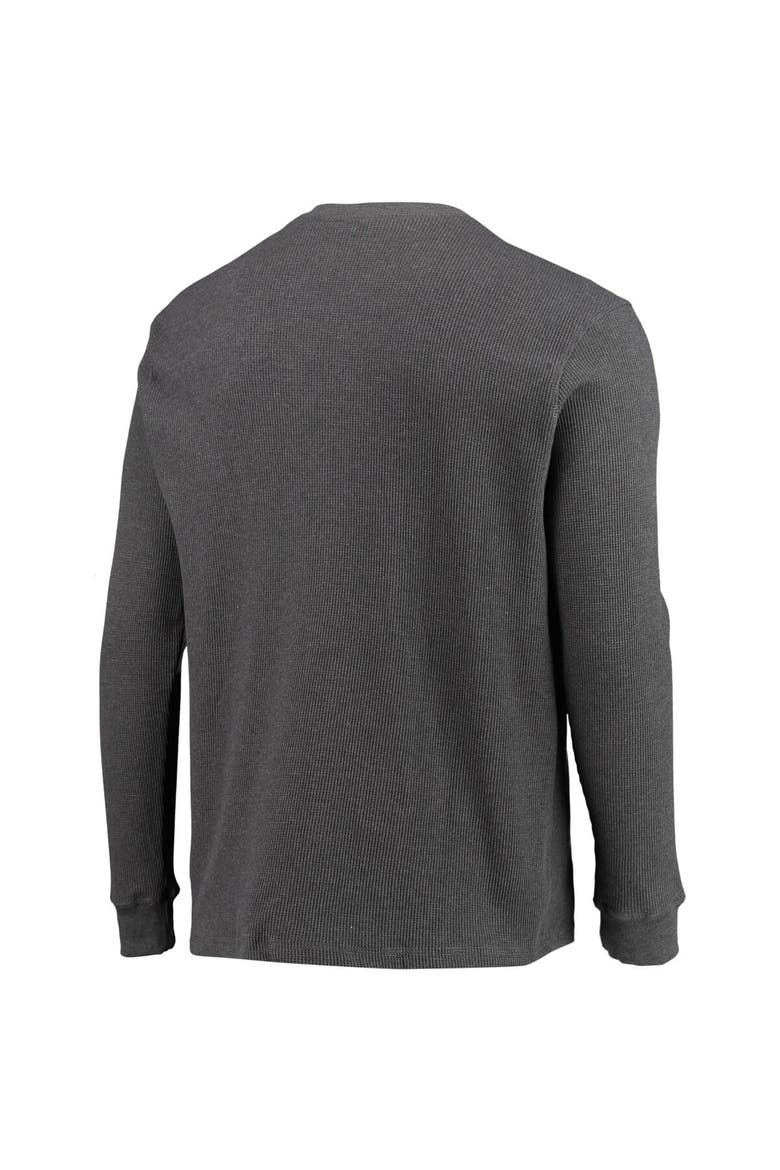 Men's Dunbrooke Heathered Gray New England Patriots Logo Maverick Thermal Henley Long Sleeve T-Shirt, Alternate, color, Heather Gray