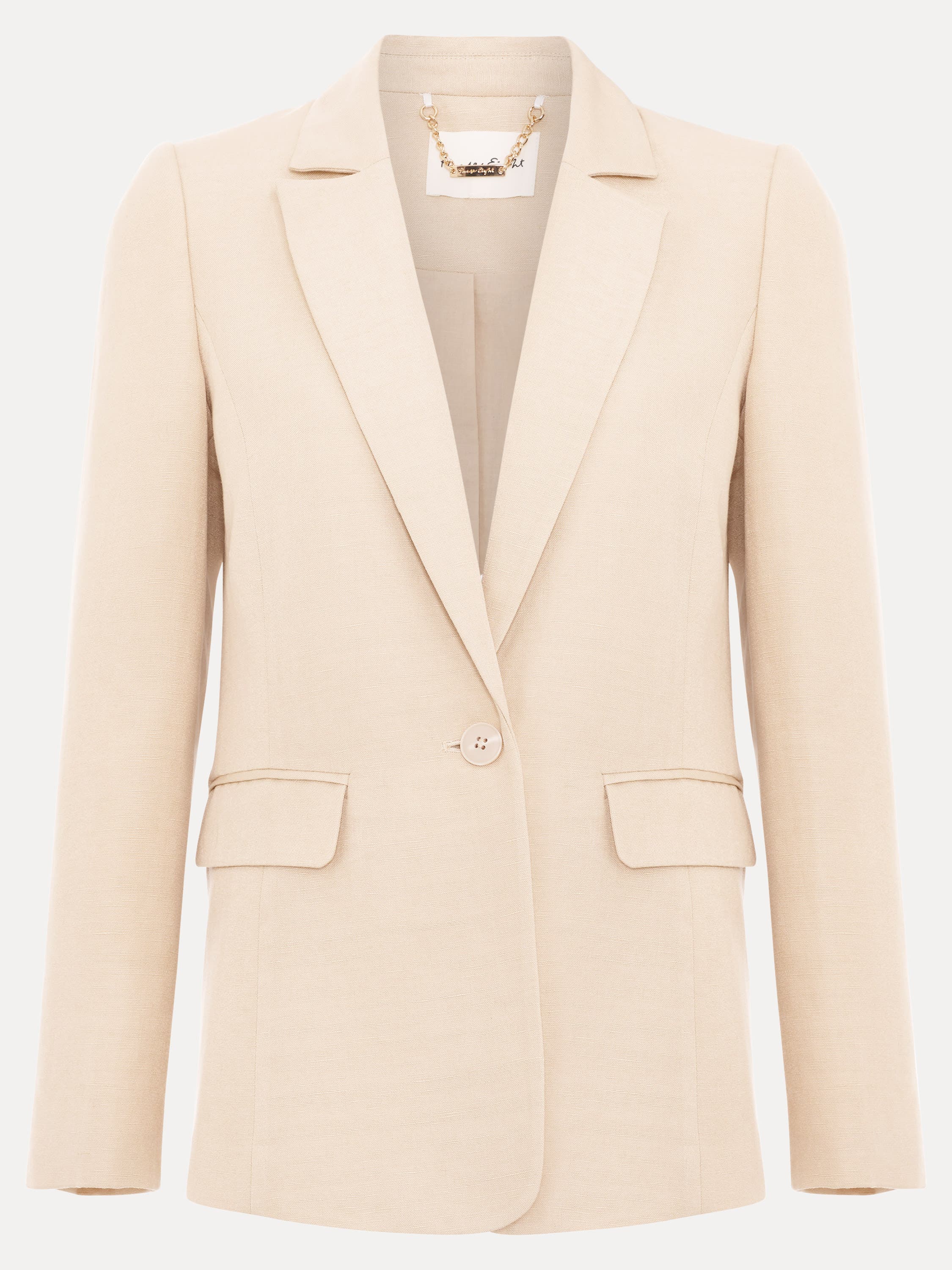 Elena Linen Blend Single Breasted Blazer - image 2