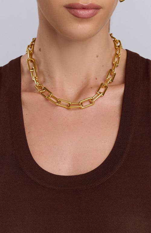 Nialaya Gold Paperclip Chain Necklace In Gold