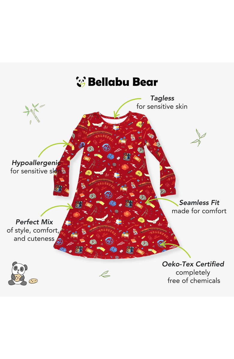 Bellabu Bear Kids' Hogwarts Express Short Sleeve Dress, Alternate, color, Hogwarts Express