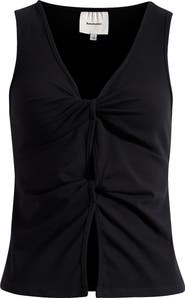 Reformation Tefi Twist Cutout Stretch Organic Cotton Tank