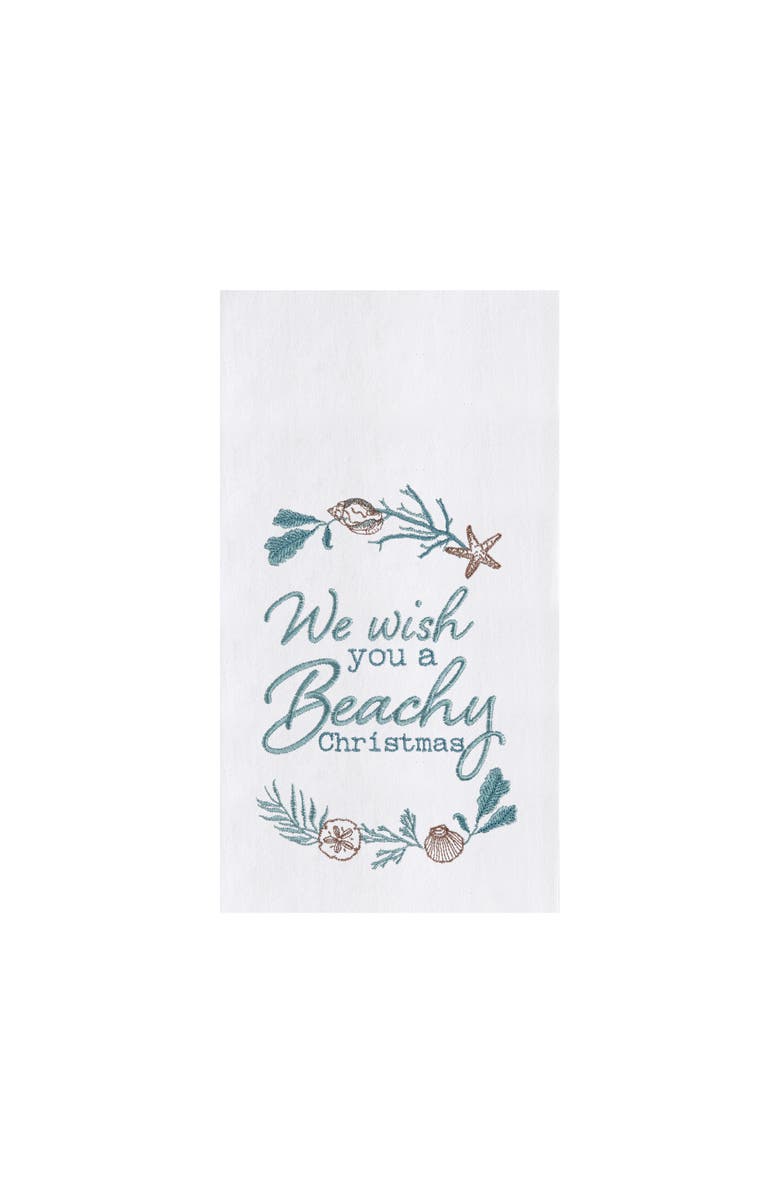 C&F Home Beachy Christmas Towel, Main, color, Beige