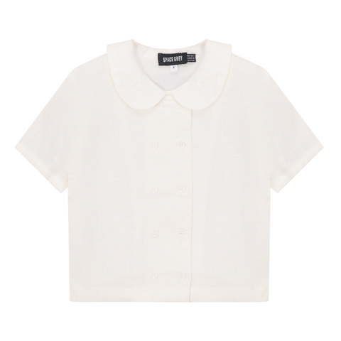Woven Double Breasted Short Sleeve Shirt (Toddler, Little Kid & Big Kid)