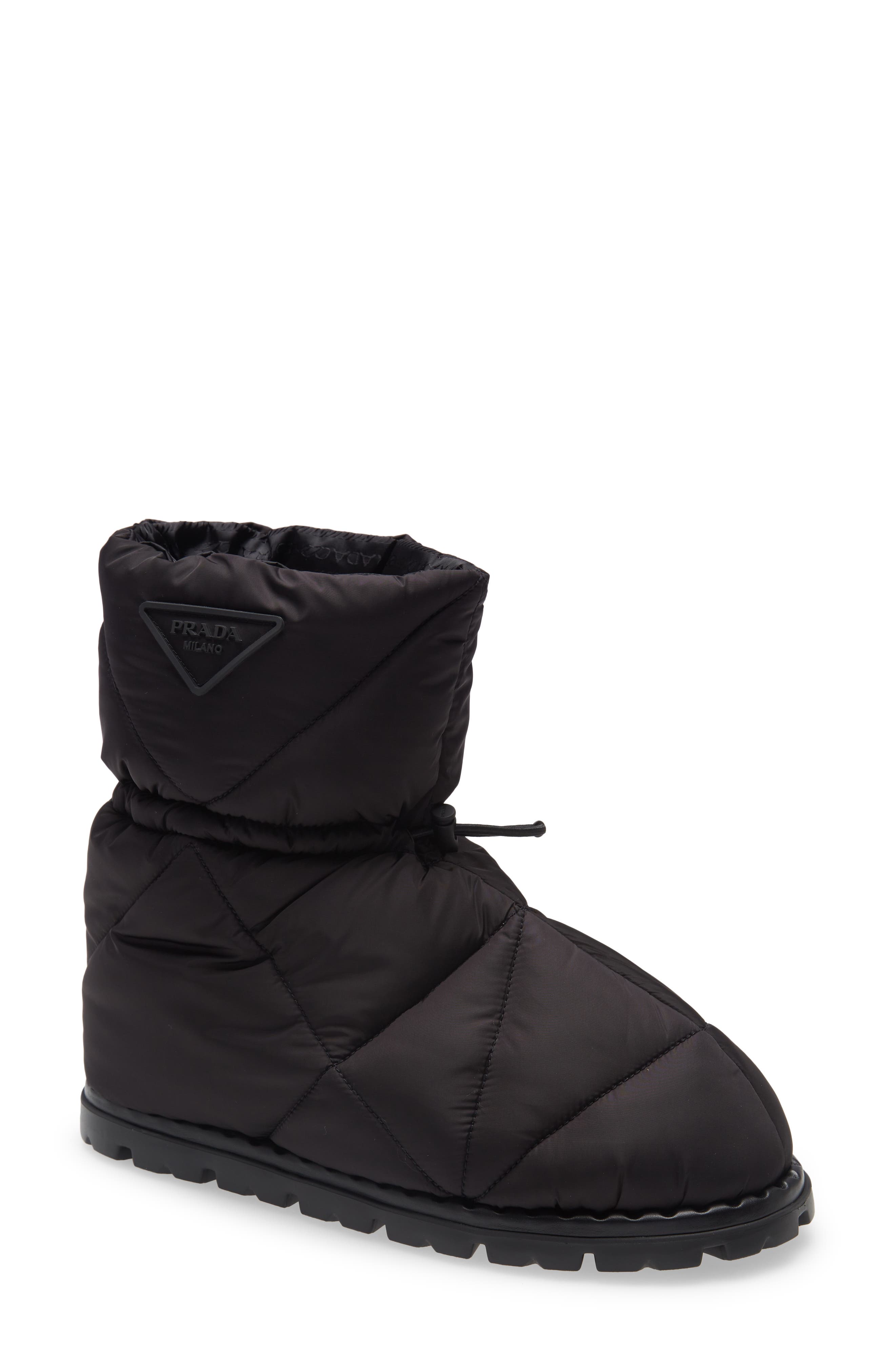 Prada Piuma Drawcord Snow Boot, Main, color, 