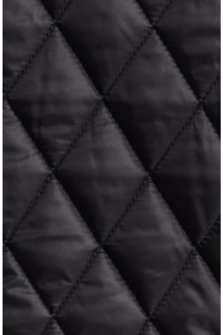 Quilted Water Resistant Jacket, Alternate, color, BLACK