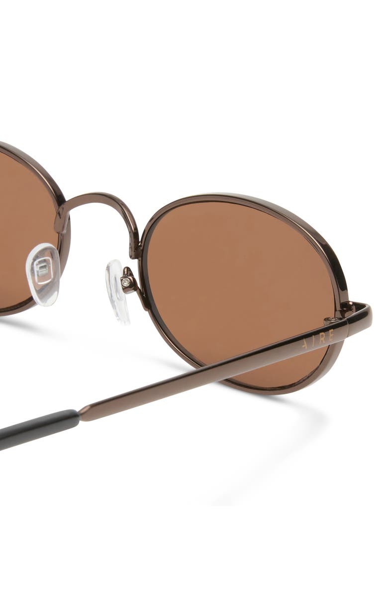 AIRE Regulus 49mm Small Oval Sunglasses, Alternate, color, Chocolate/Chocolate Mono