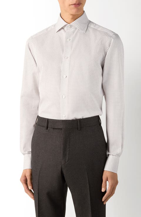 Centoventimila Minicheck Cotton Button-Up Shirt