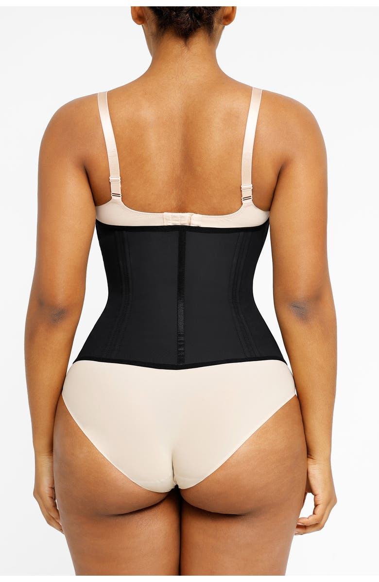 Shapellx Core Control Latex Waist Trainer, Alternate, color, Jet Black