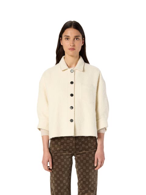 Ninon Cropped Plain Tweed Jacket