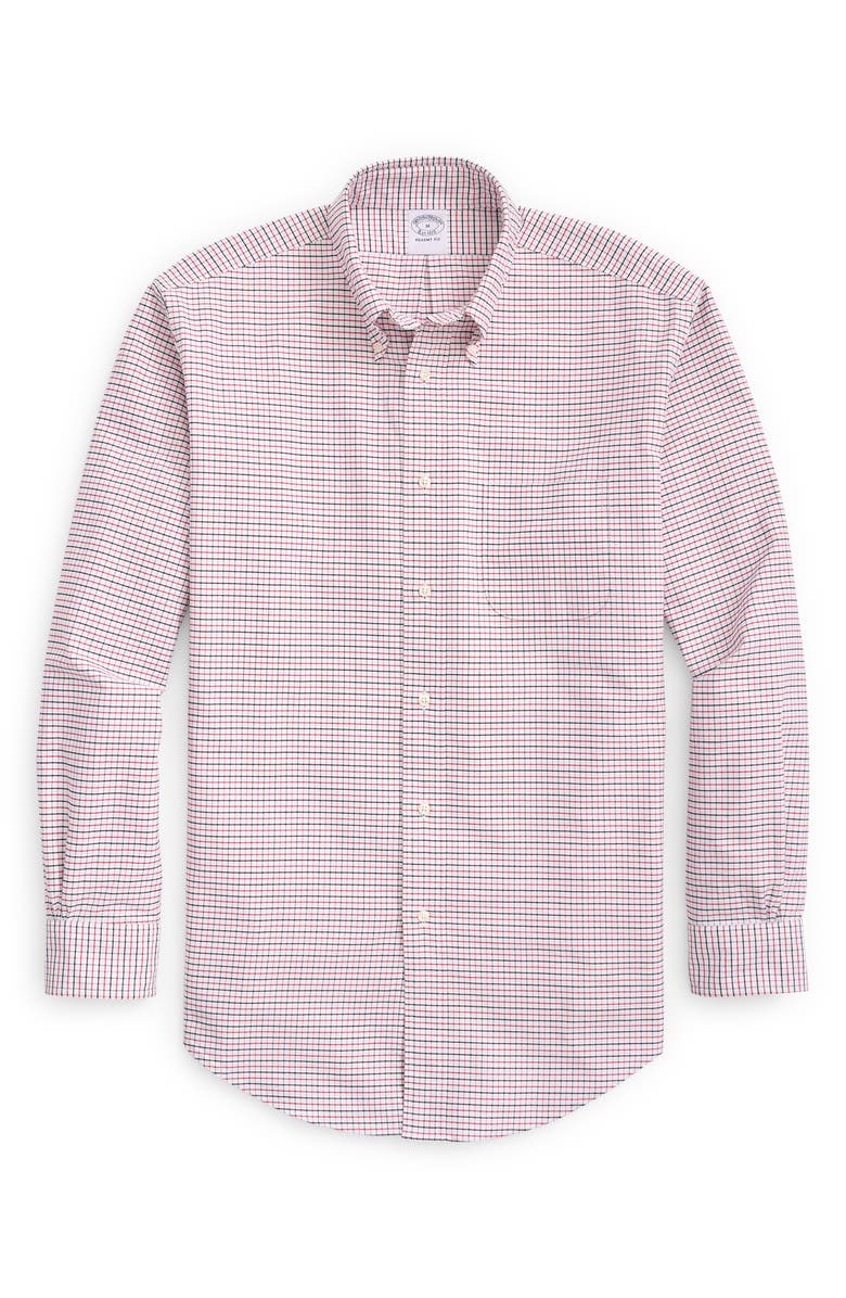 Brooks Brothers Men's Regent Fit Tattersall Check Button-Down Shirt, Main, color,