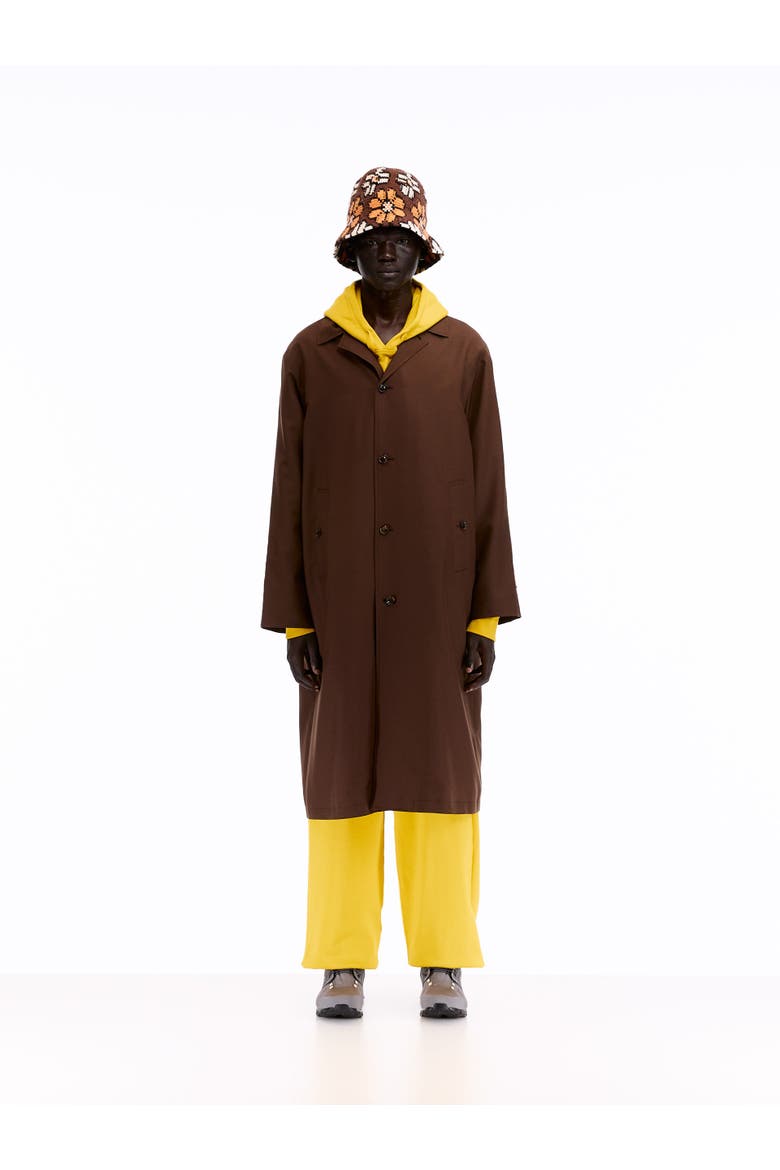 Split Raglan Coat, Alternate, color, Brown