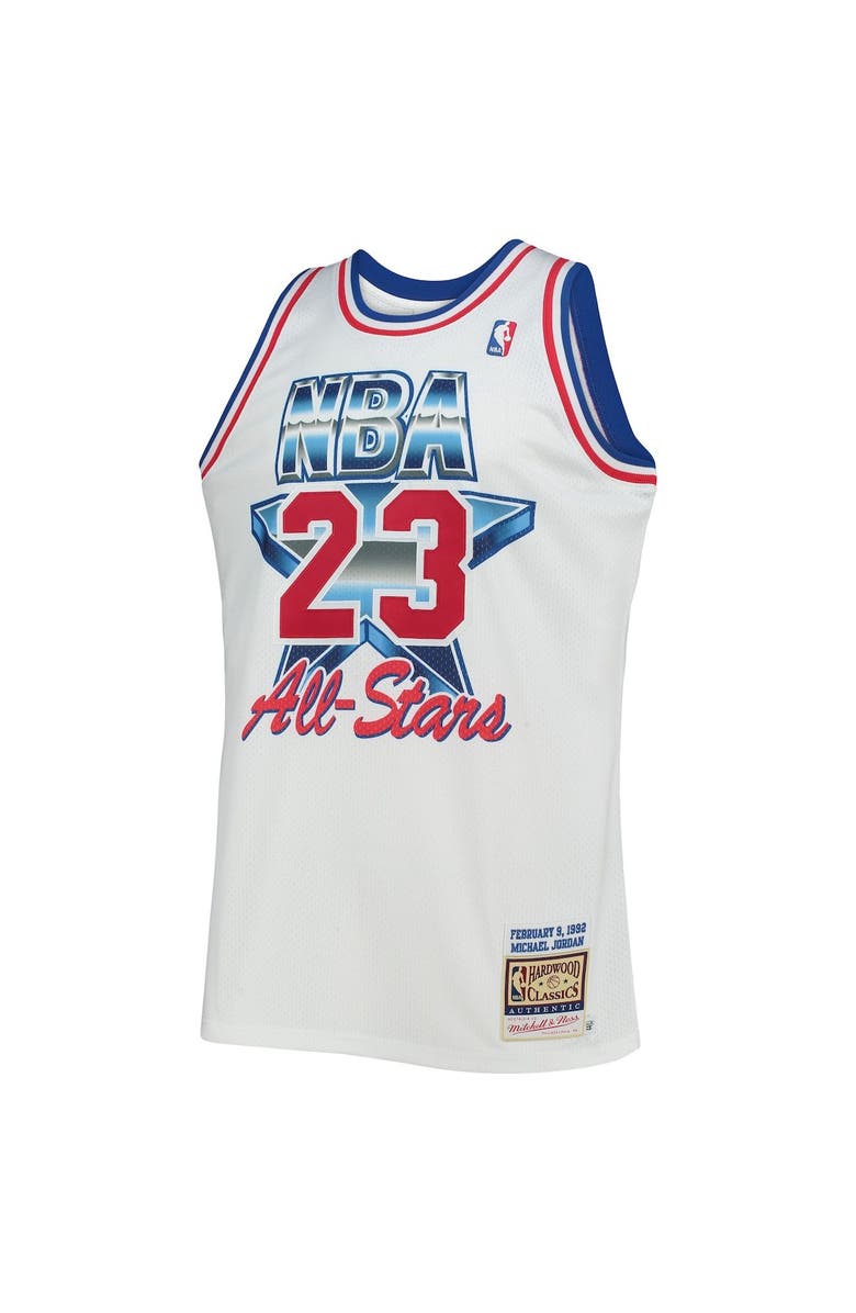 Mitchell & Ness Men's Mitchell & Ness Michael Jordan White Eastern Conference Hardwood Classics 1992 NBA All-Star Game Authentic Jersey, Alternate, color, White