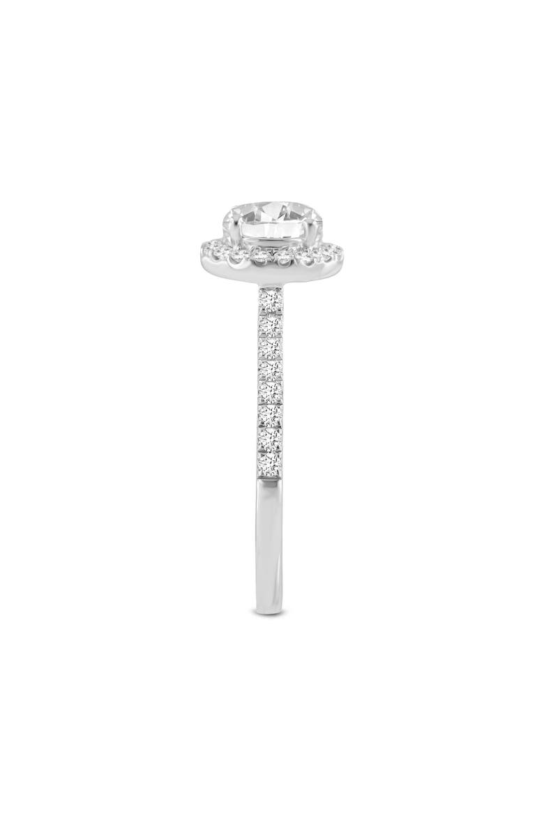 Solstice 14K White Gold Round Cut Lab Grown Diamond Halo Engagement Ring - 1.3 Ct, Alternate, color, 14K White Gold