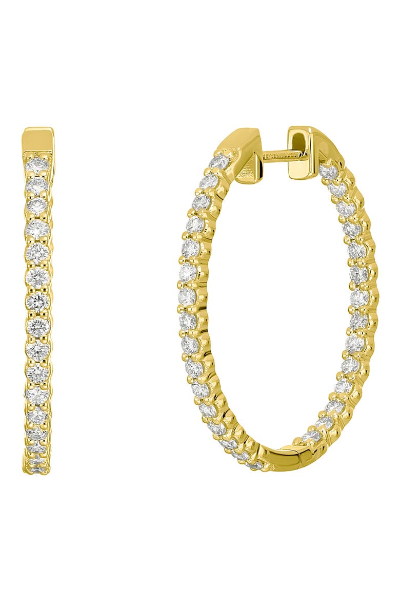Audrey Diamond Hoop Earrings (Nordstrom Exclusive), Main, color, 18K YELLOW GOLD