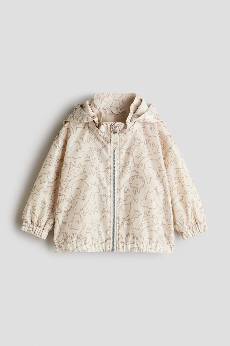 Printed Jacket, Main, color, Light beige/animals