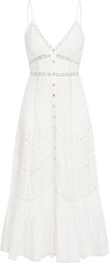 LoveShackFancy Esilda Lace Trim Cotton Dress