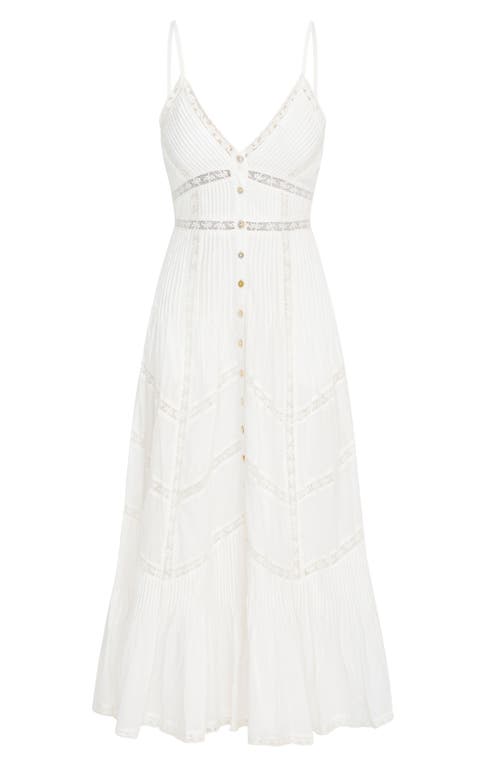 Loveshackfancy Esilda Lace Trim Cotton Dress In True White