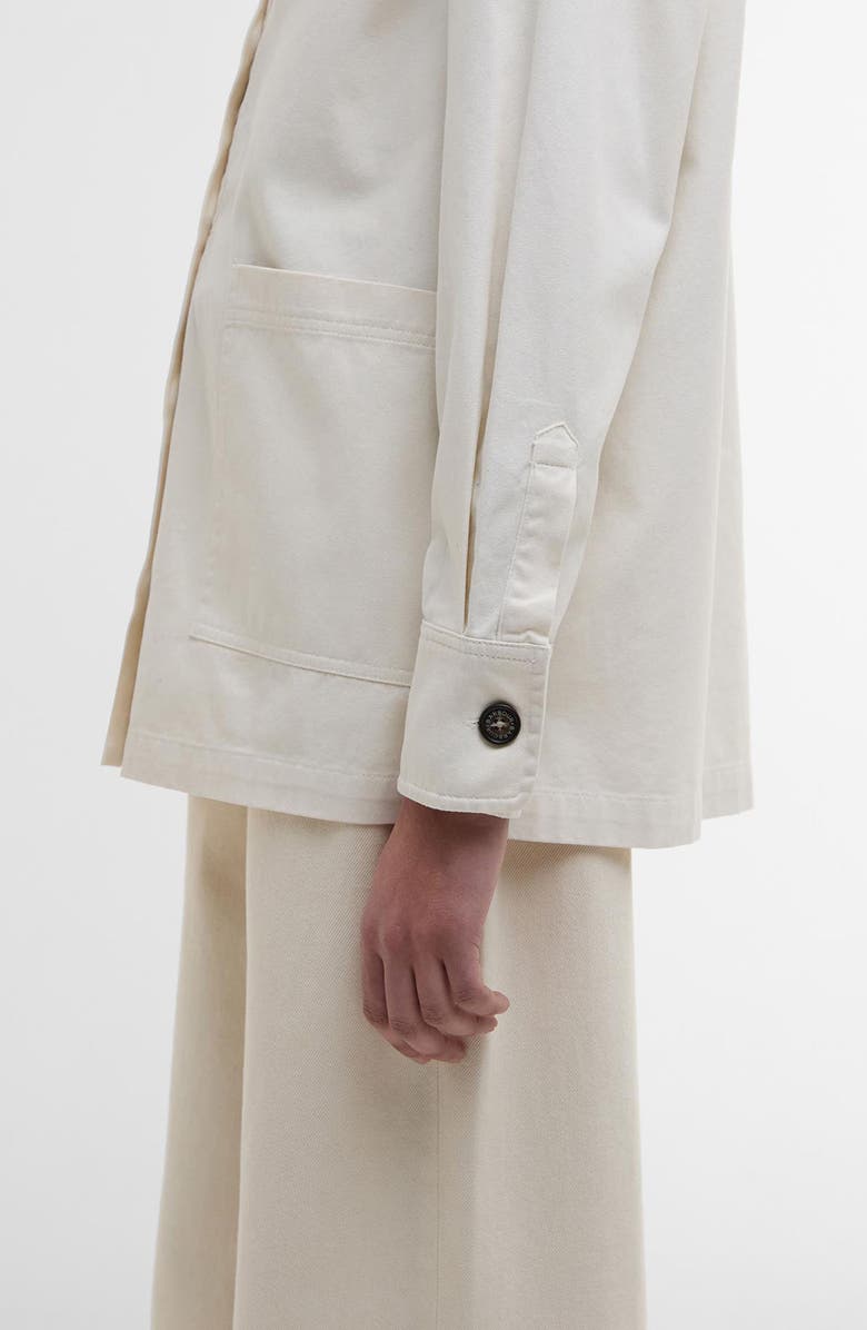 Barbour Lyndale Cotton Overshirt, Alternate, color, Cloud