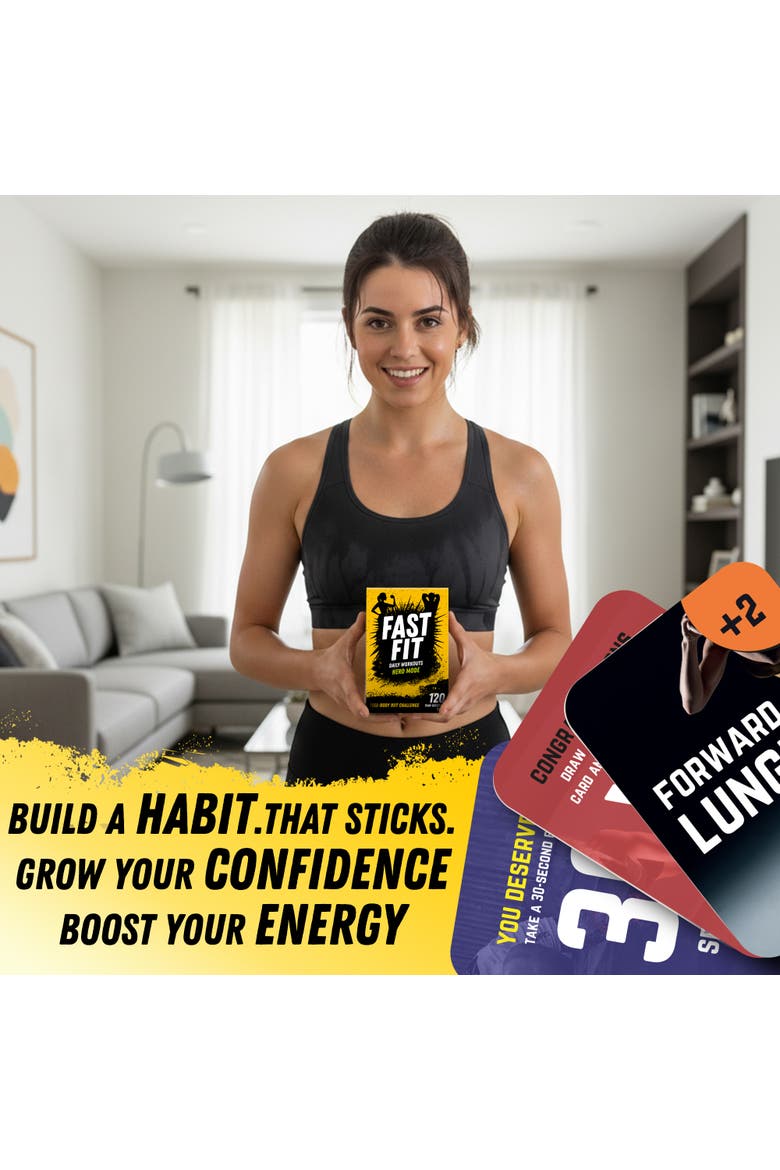 Fast Fit Workout Cards Set - Full Body Fitness Training Deck, Alternate, color, Hero