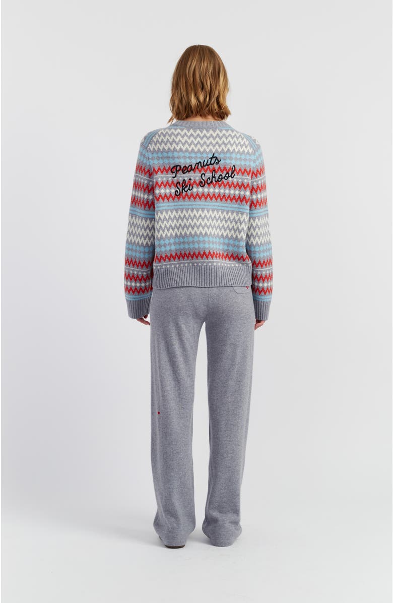 Chinti & Parker Wool-Cashmere Snoopy Ski Rollneck Sweater, Alternate, color, Grey Melange