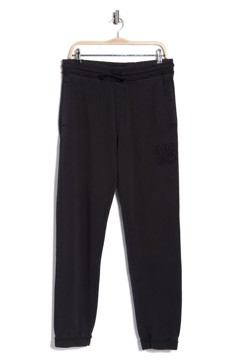 HUGO Distrose Cotton Joggers, Main, color, Black