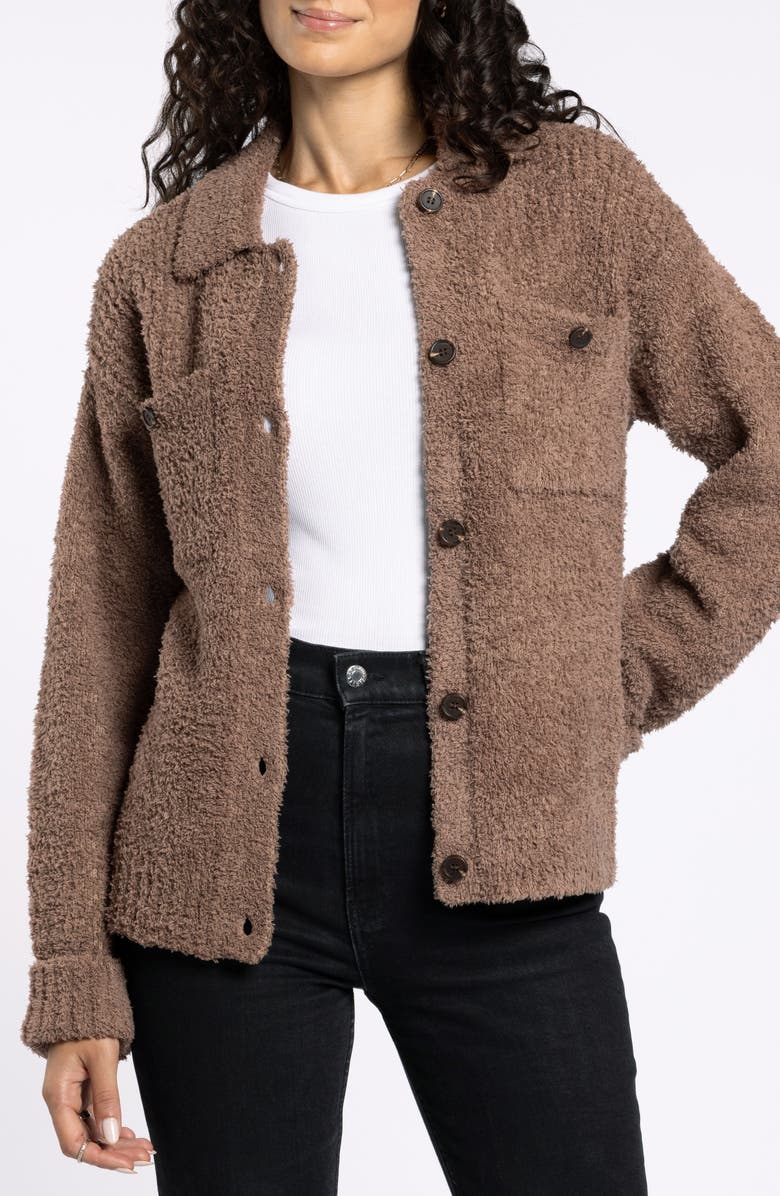 Thread & Supply Lois Sweater Jacket, Main, color, Raw Umber