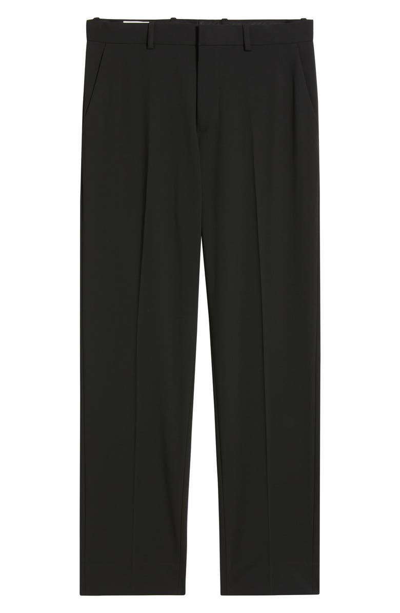 Open Edit Slim Fit Solid Flat Front Stretch Suit Pants, Alternate, color, Black Caviar