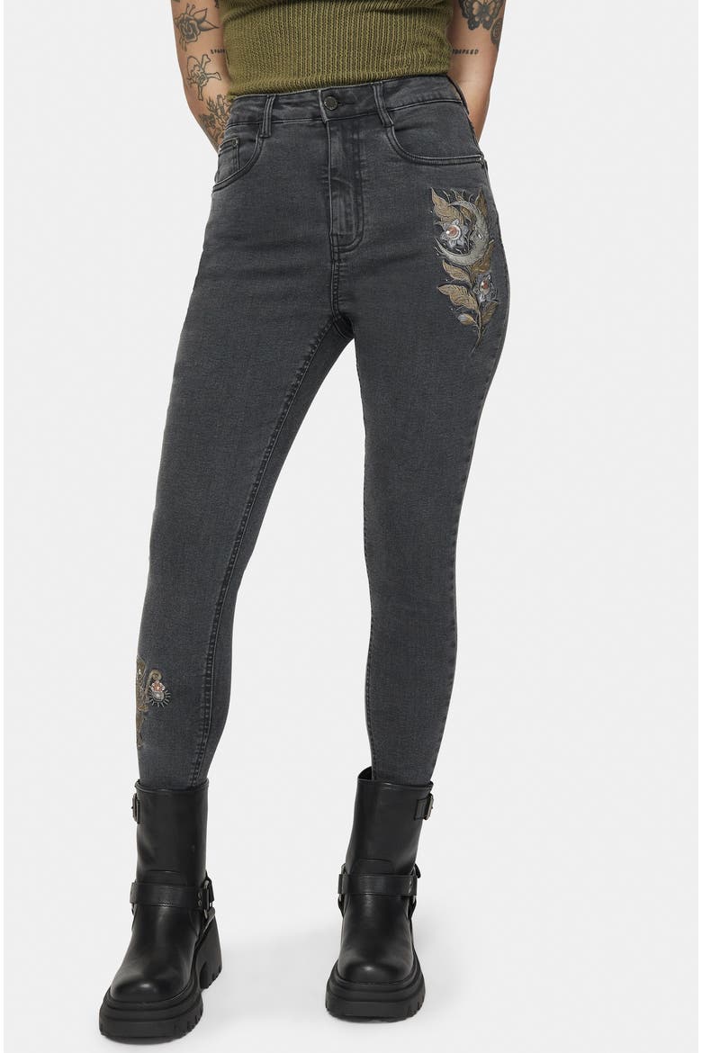 Hexborn Baba Yaga Denim Skinny Jean, Main, color, Grey