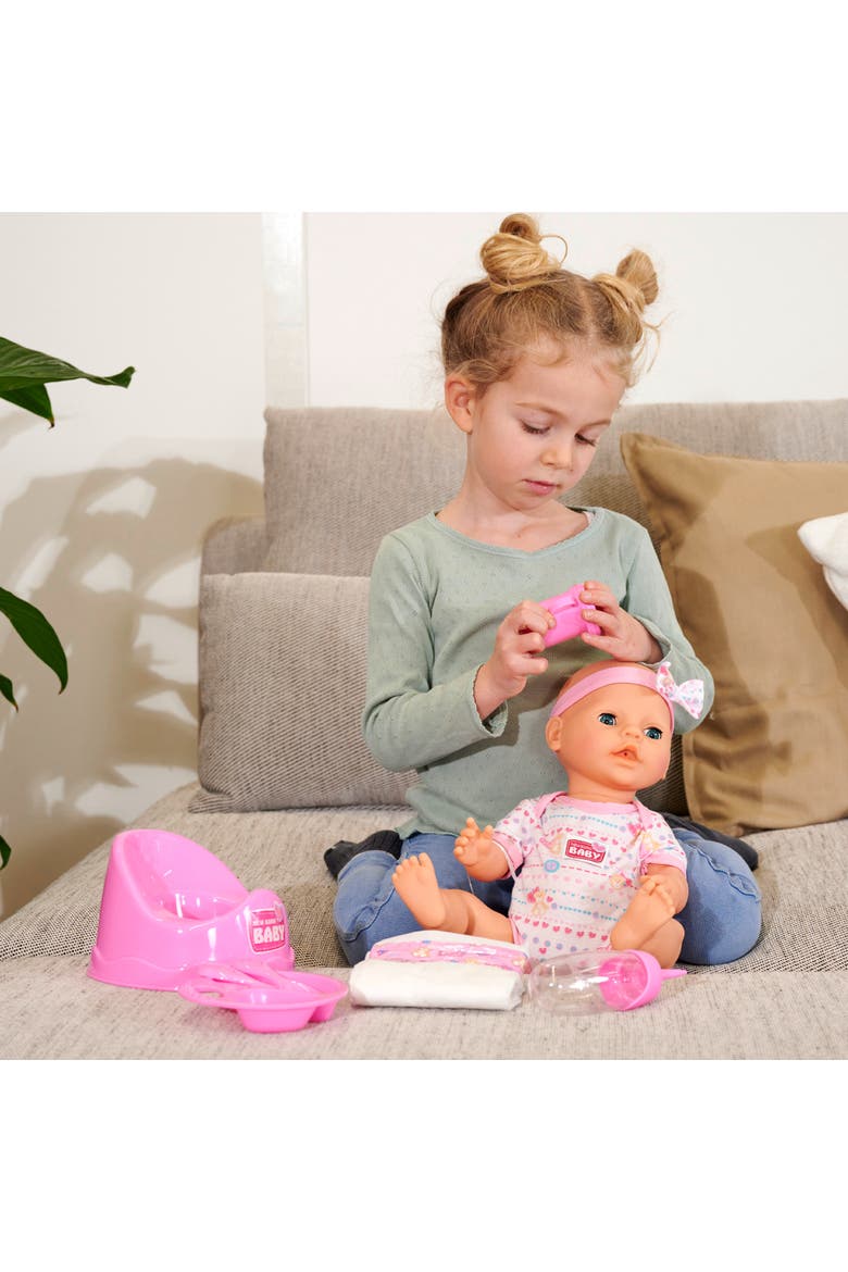 Newborn Drink & Wet 17 Inch Baby Doll with 8 Accessories, Alternate, color, Multicolored