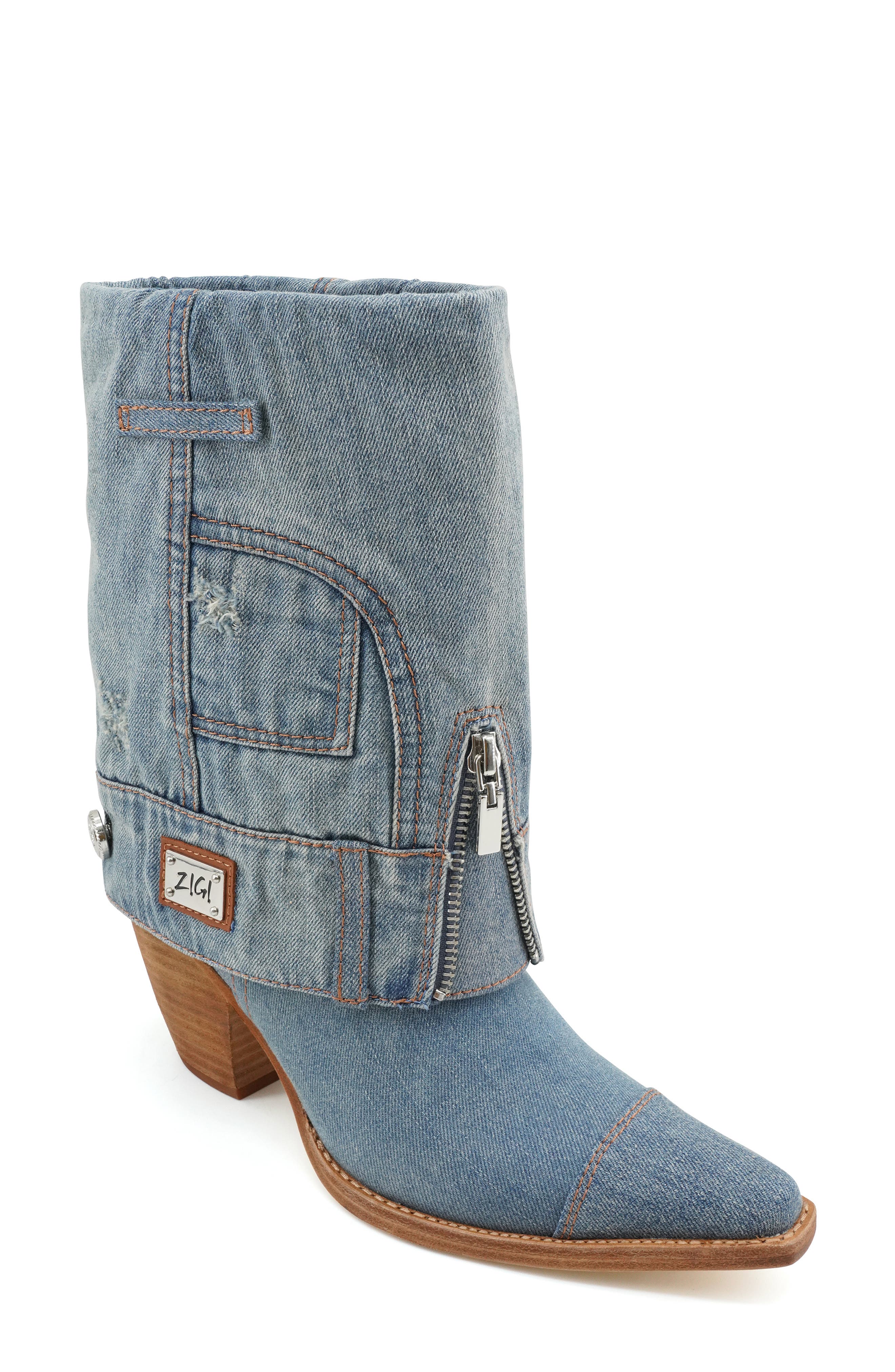 Fabiola Bootie, Main, color, BLUE DENIM