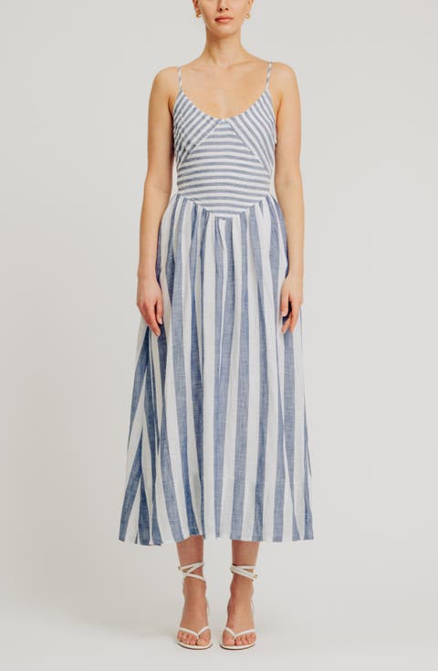 Melinda Stripe A-Line Dress