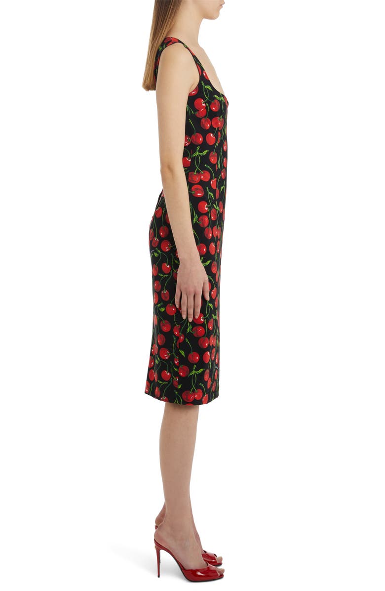 Dolce&Gabbana Cherry Print Dress, Alternate, color, 