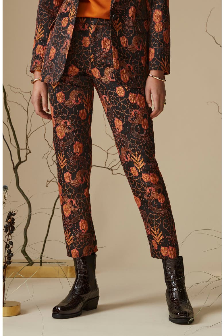 Lowry Metallic Jacquard Slim Fit Trousers, Alternate, color, COMBO A
