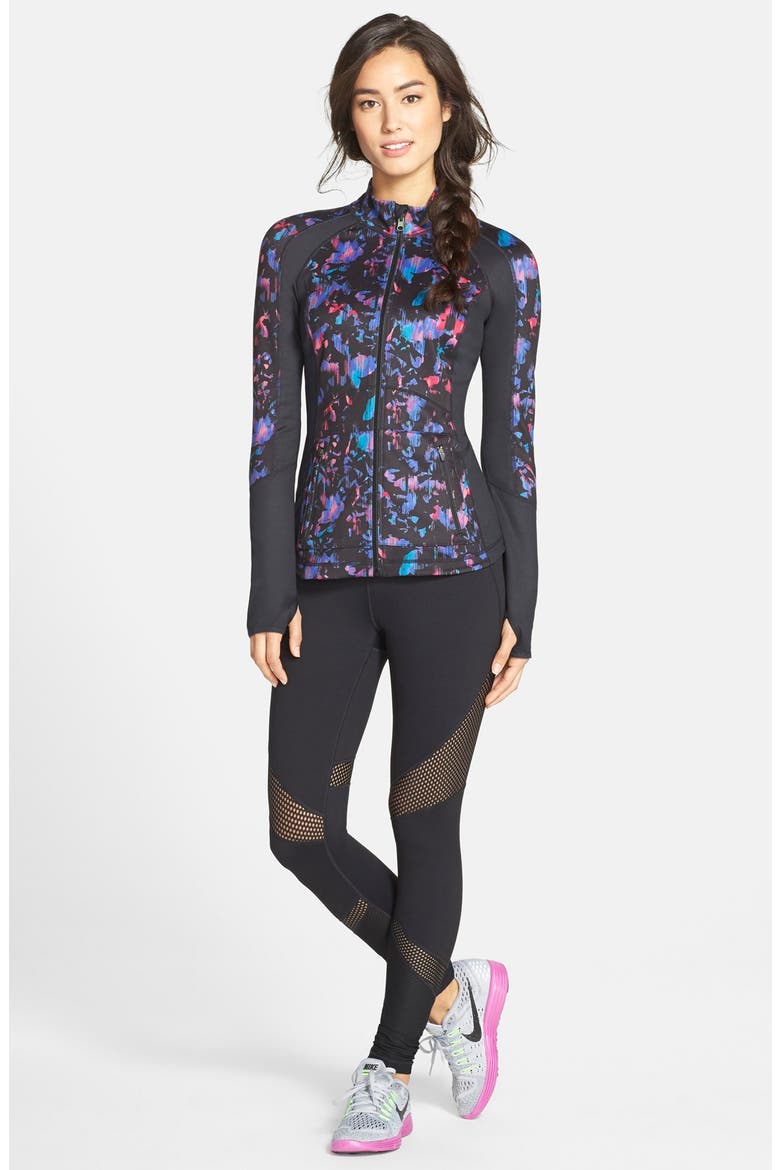 'Live In - Out of Bounds' Slim Fit Leggings, Alternate, color, BLACK