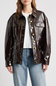 rag & bone Amy Faux Patent Leather Jacket