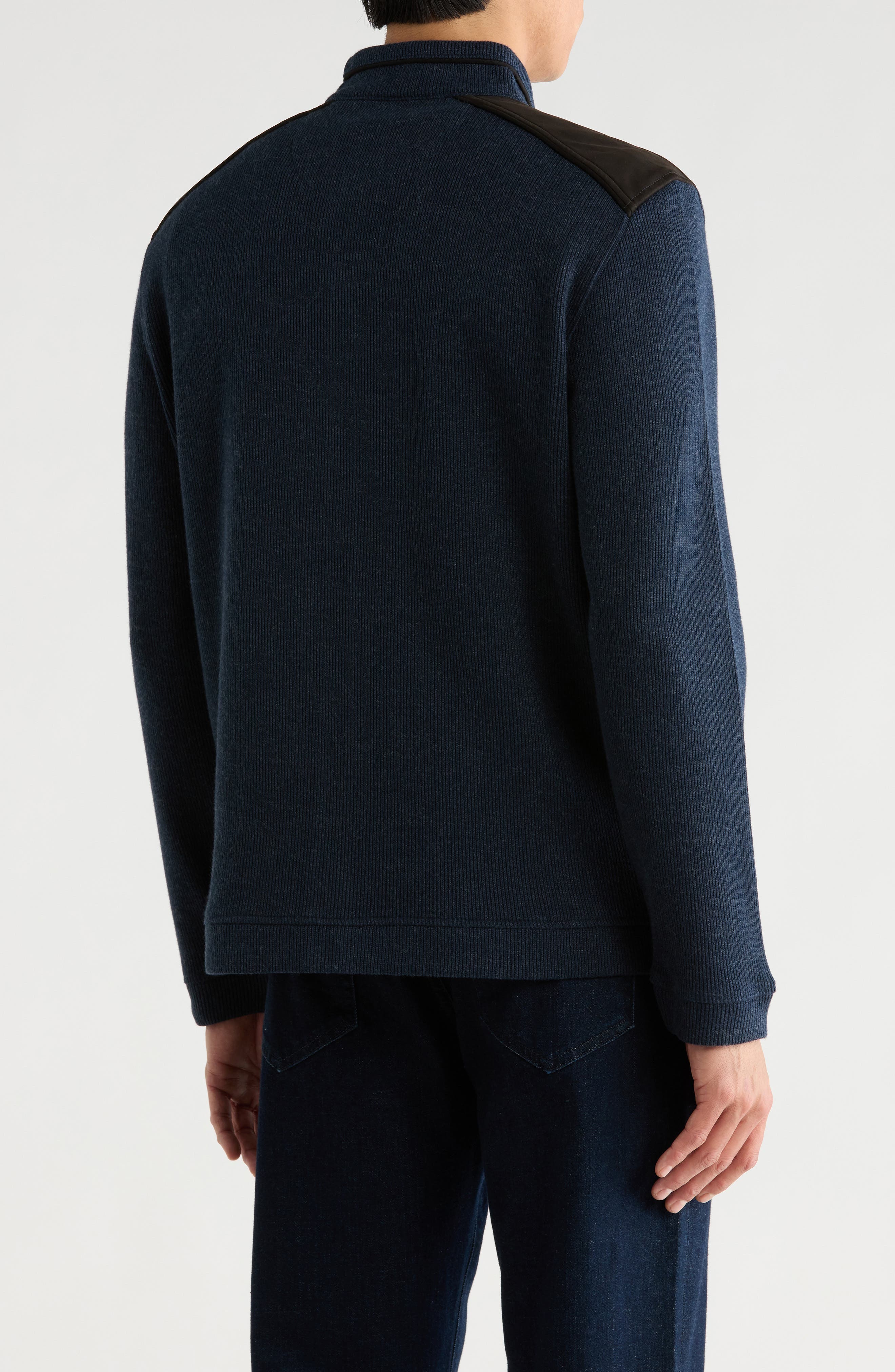Melange Ribbed Full-Zip Jacket - image 2