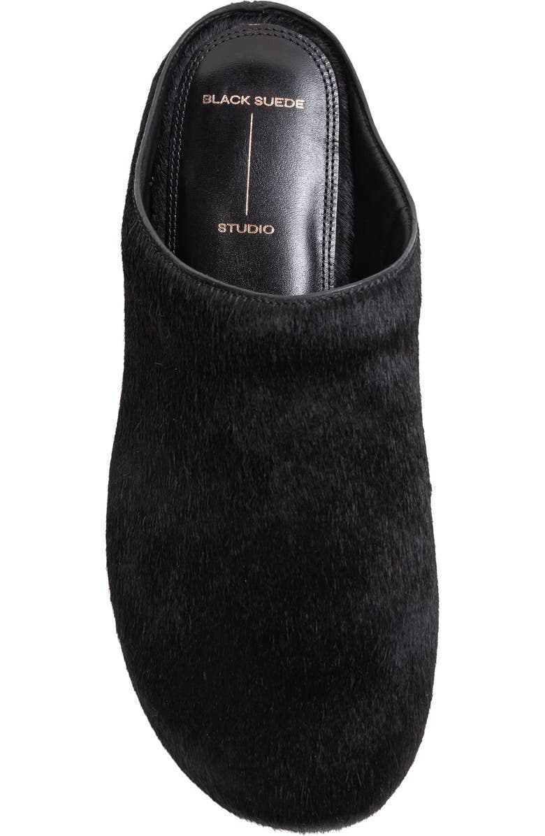 BLACK SUEDE STUDIO Arie Ponyhair Slipper, Alternate, color, Black Pony Hair