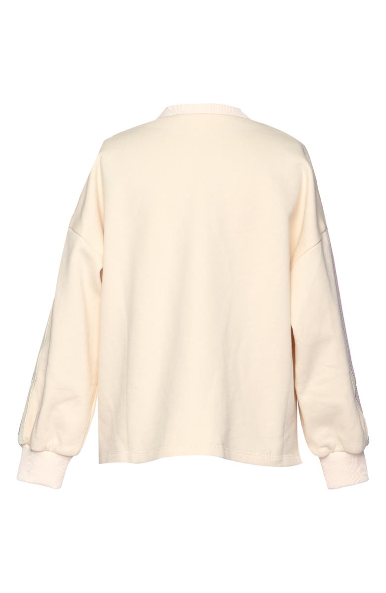 Truly Me Kids' Gemstone Sweatshirt, Alternate, color, Ivory