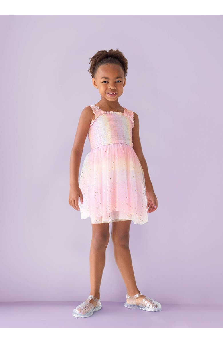 Isobella & Chloe Sprinkles Ruffled Dress, Alternate, color, Pink