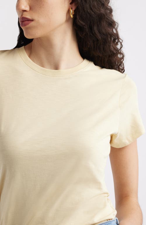 Nordstrom Pima Cotton Slub Crewneck T-shirt In Yellow Mist