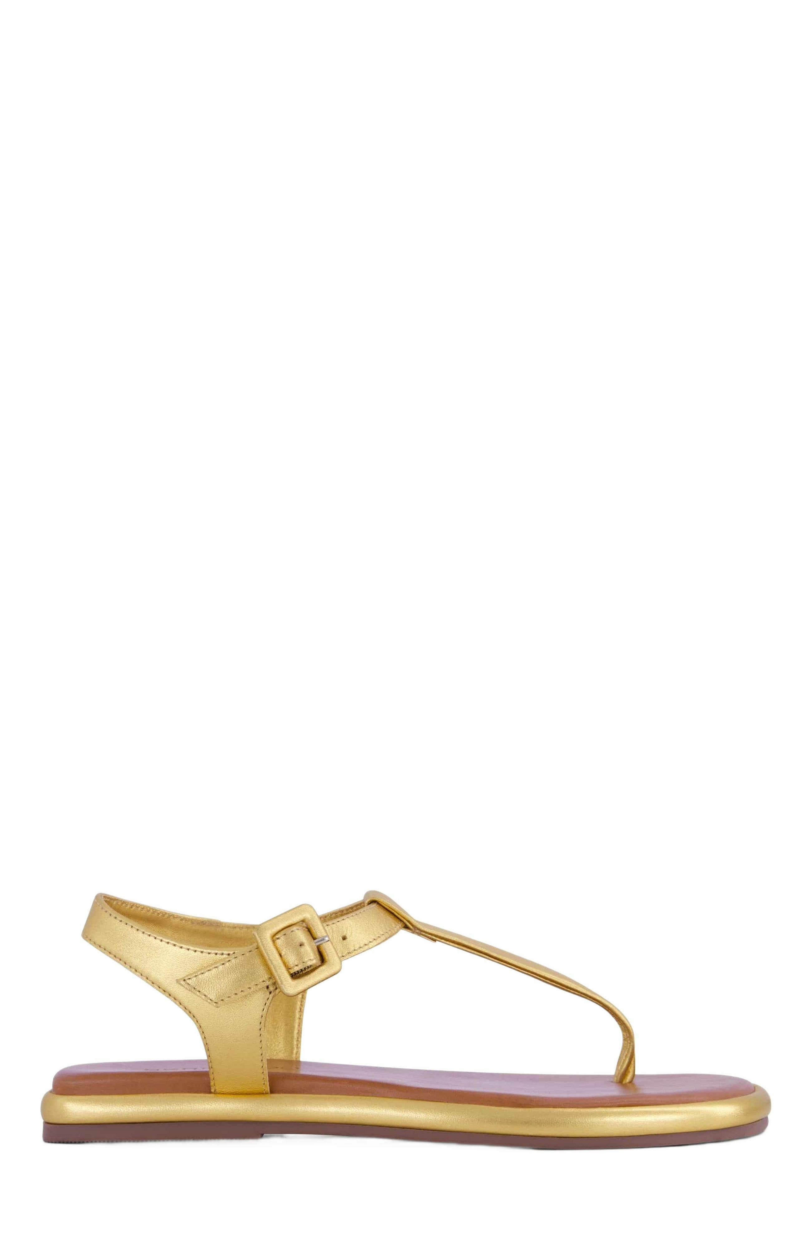 Bernardo Footwear Tucson T-Strap Sandal, Main, color, Gold
